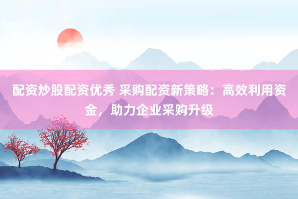 配资炒股配资优秀 采购配资新策略：高效利用资金，助力企业采购升级