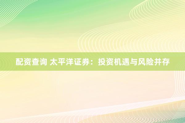 配资查询 太平洋证券：投资机遇与风险并存