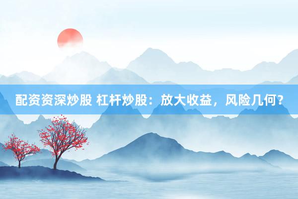 配资资深炒股 杠杆炒股：放大收益，风险几何？