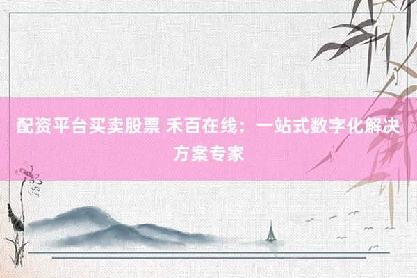 配资平台买卖股票 禾百在线：一站式数字化解决方案专家
