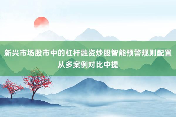 新兴市场股市中的杠杆融资炒股智能预警规则配置从多案例对比中提